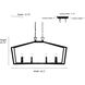 Lizabeth 8 Light 42.2 inch Matte White/Modern Gold Indoor Pendant Ceiling Light